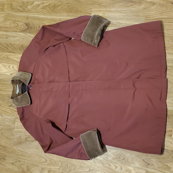 London Fog Wool Lined Chore Jacket Barn Jacket VTG Womens 10 Brick Red Corduroy - Picture 4 of 15